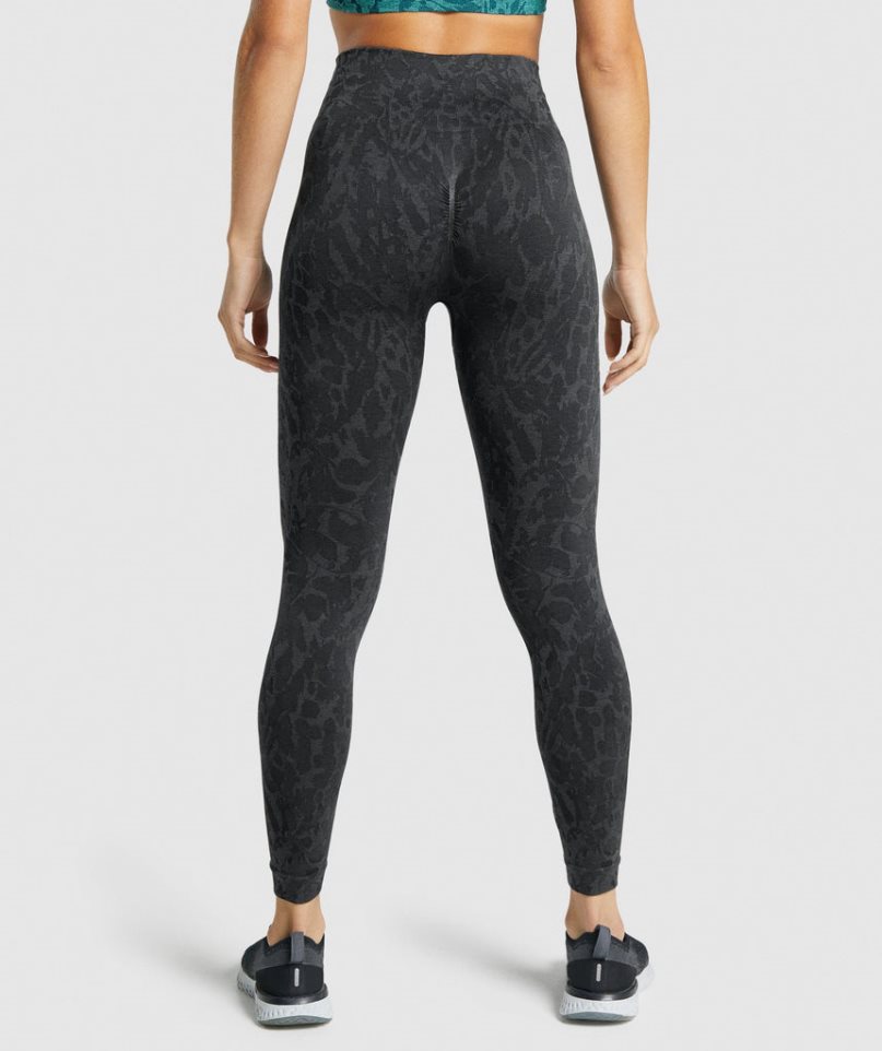 Women's Gymshark Adapt Animal Seamless Leggings Black | CA 1D6N83